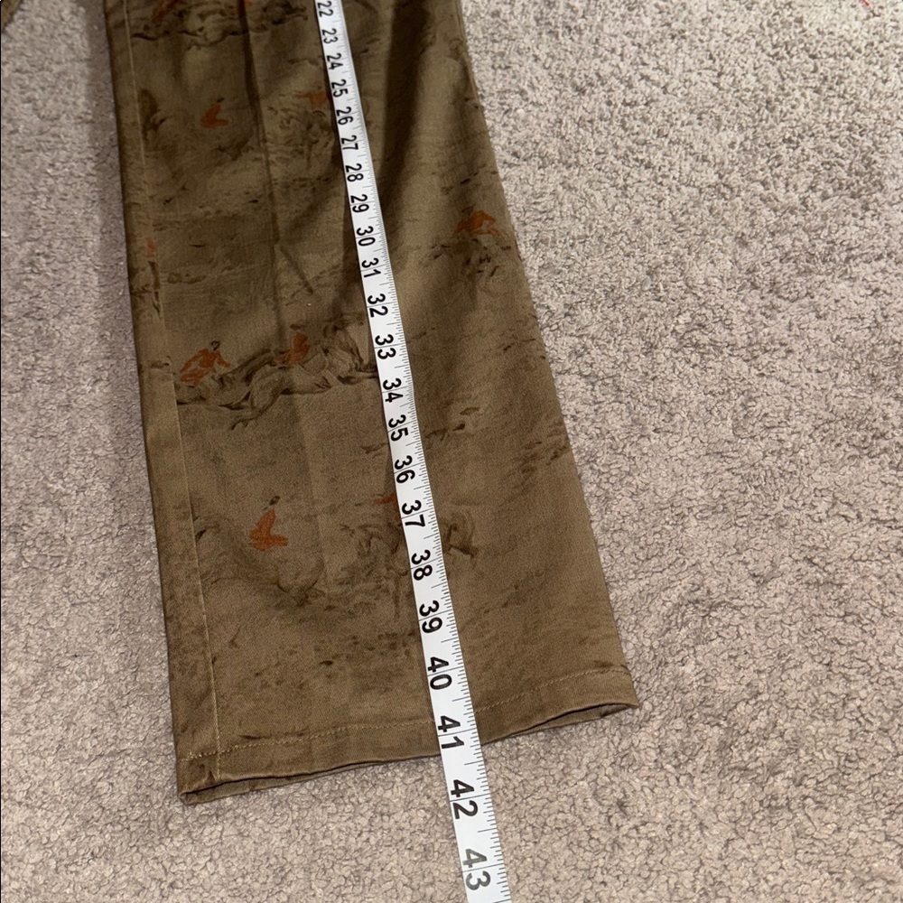 Vintage Lauren Ralph Lauren Pants Womens 4 Tan Equestrian Polo Club Oxford Print - Picture 5 of 10